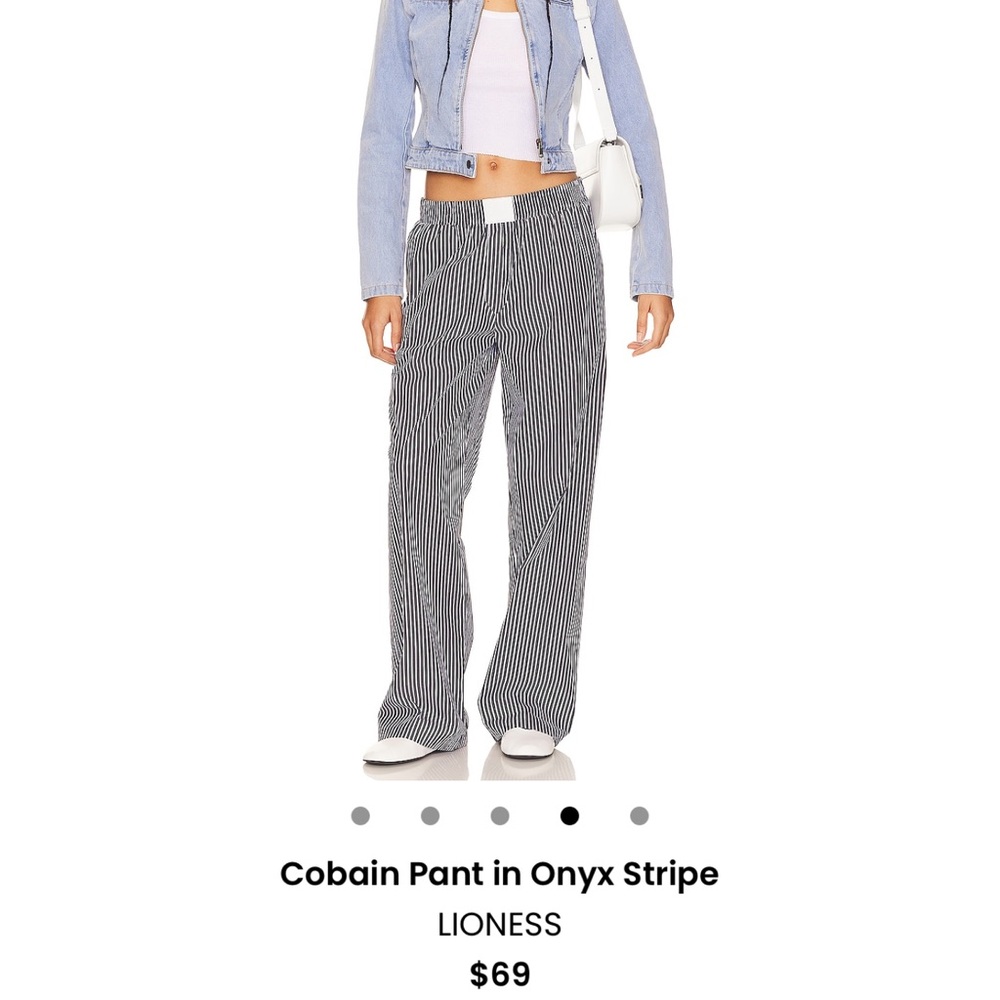 New With Tags Lioness Cobain Pant in Black Stripe in size S